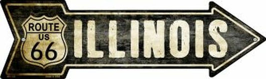 Vintage Route 66 Illinois Metal Arrow