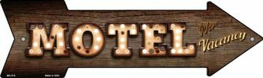 Motel Bulb Letters Metal Arrow
