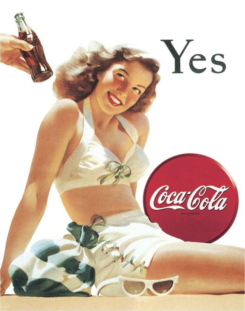 COKE - Yes - White Bathing Suit