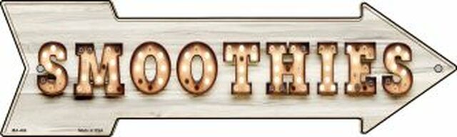 Smoothies Bulb Letters Metal Arrow