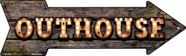 Outhouse Bulb Letters Metal Arrow