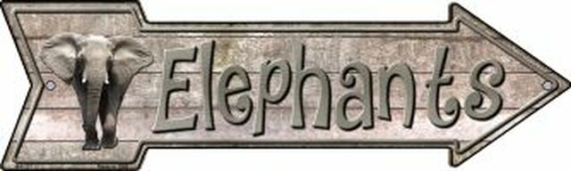 Elephants Metal Arrow