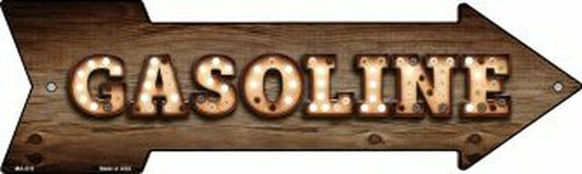Gasoline Bulb Letters Metal Arrow