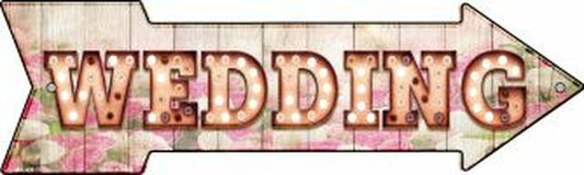 Wedding Bulb Letters Metal Arrow