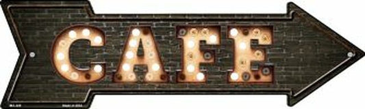 Cafe Bulb Letters Metal Arrow