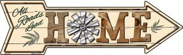 All Roads Lead Home Metal Arrow