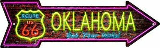 Oklahoma Neon Metal Arrow