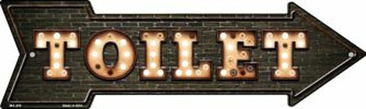Toilet Bulb Letters Metal Arrow