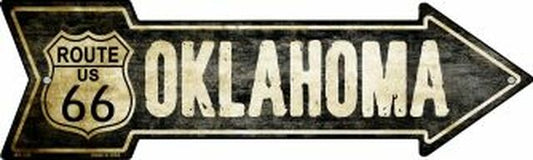 Vintage Route 66 Oklahoma Metal Arrow