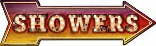 Showers Bulb Letters Metal Arrow