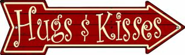 Hugs and Kisses Metal Arrow