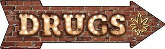 Drugs Bulb Letters Metal Arrow