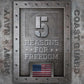 5 Reasons - tin sign wall decor