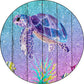 Colorful Sea Turtle - metal sign wall decor