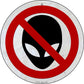 No Aliens - metal sign wall decor