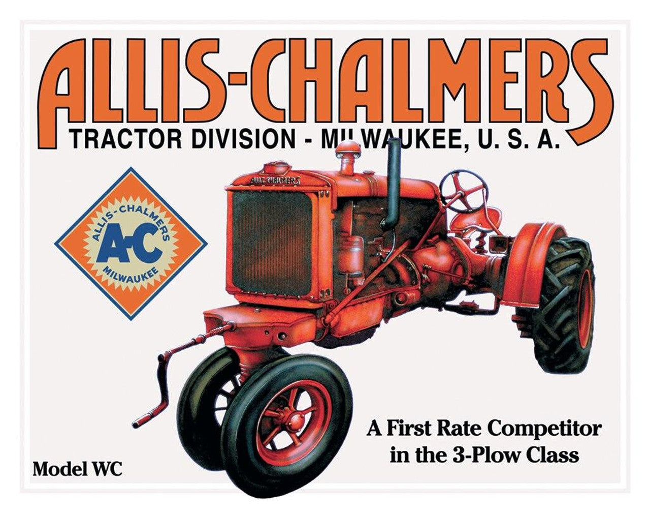 Allis Chalmers - Model U - tin sign wall decor