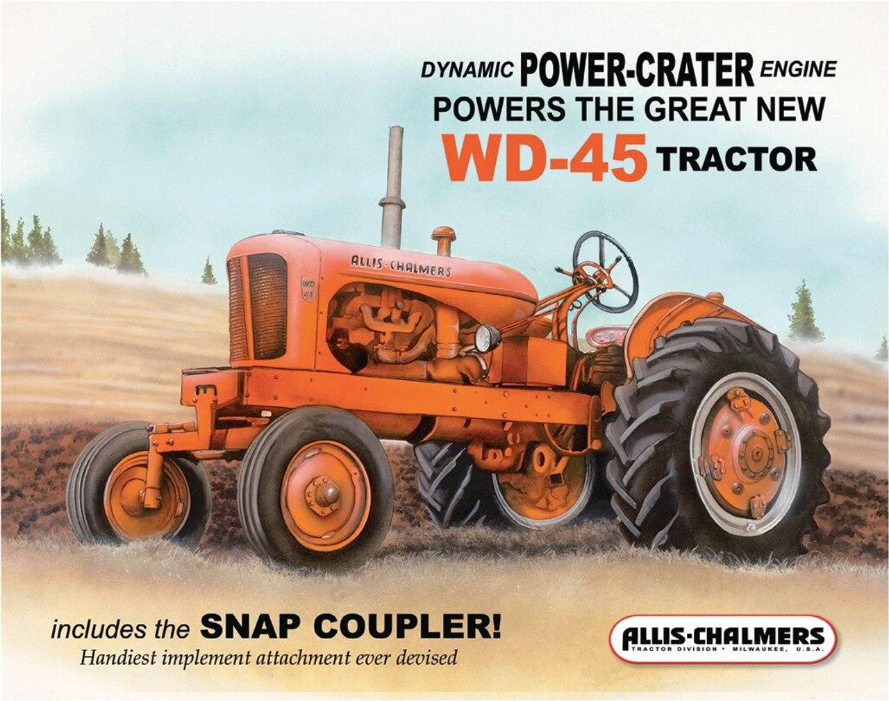 Allis Chalmers - WD45 - tin sign wall decor