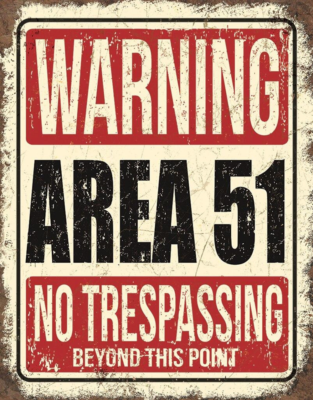 Area 51 - tin sign wall decor