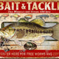 Bait & Tackle - tin sign wall decor