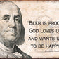 Ben Franklin - Beer - tin sign wall decor