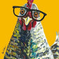 Chicken Glasses - tin sign wall decor