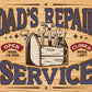 Dad's Repair Service - tin sign wall decor