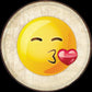 Emoji - Kiss - tin sign wall decor