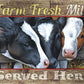 Farm Fresh Milk - tin sign wall decor