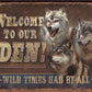 Welcome to Our Den - tin sign wall decor