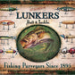 Lunker's Lures - tin sign wall decor
