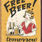 Free Beer - tin sign wall decor
