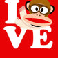 Sock Monkey PF - Love - tin sign wall decor
