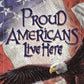 Proud Americans - tin sign wall decor