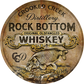 Rock Bottom Whiskey Round - tin wall decor