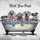 Wash Your Paws - tin sign wall decor