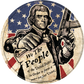We the People Round - tin sign wall decor